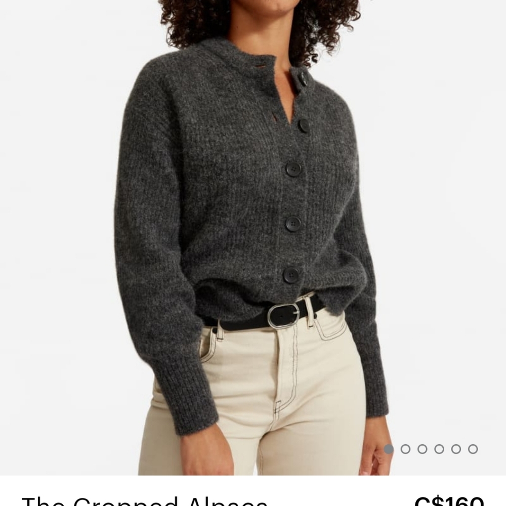 Everlane cropped alpaca cardigan